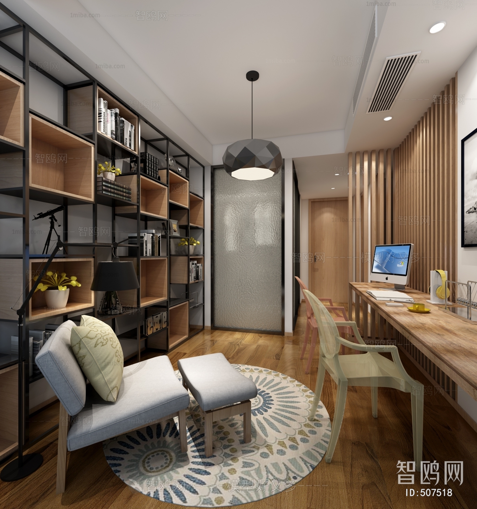 New Chinese Style Study Space