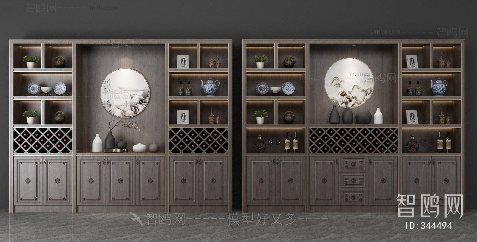 New Chinese Style Wine Cabinet