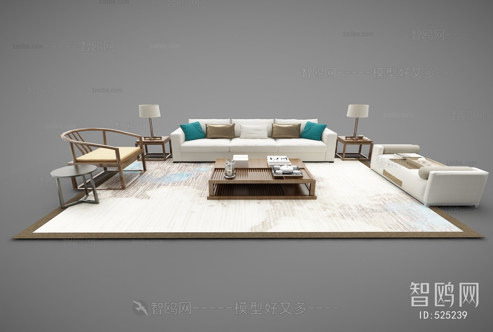 New Chinese Style Sofa Combination