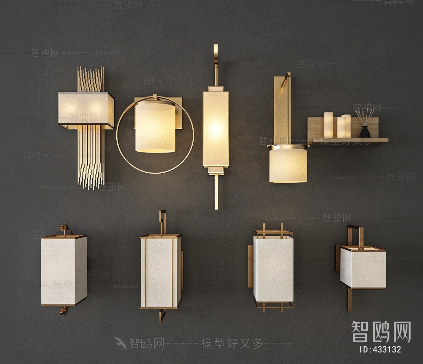 New Chinese Style Wall Lamp