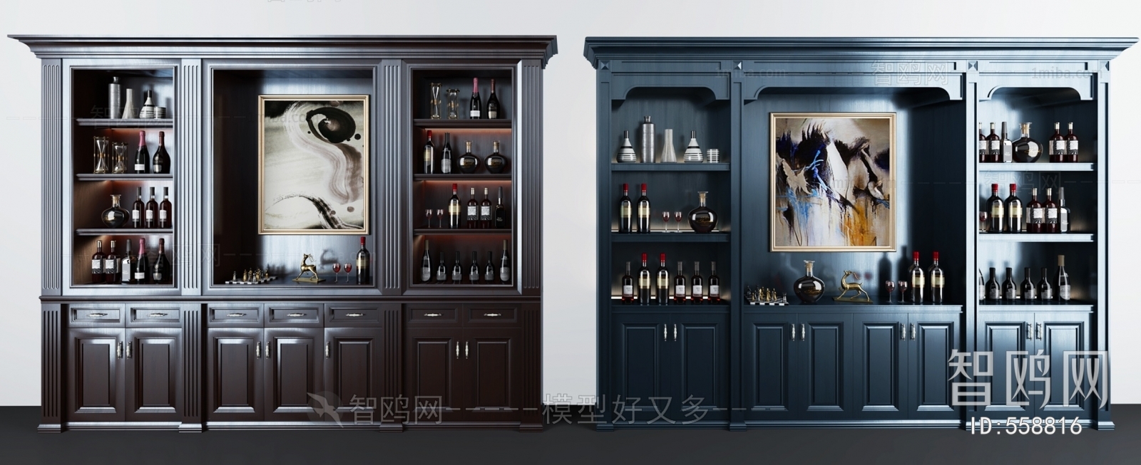 Simple European Style Wine Cabinet