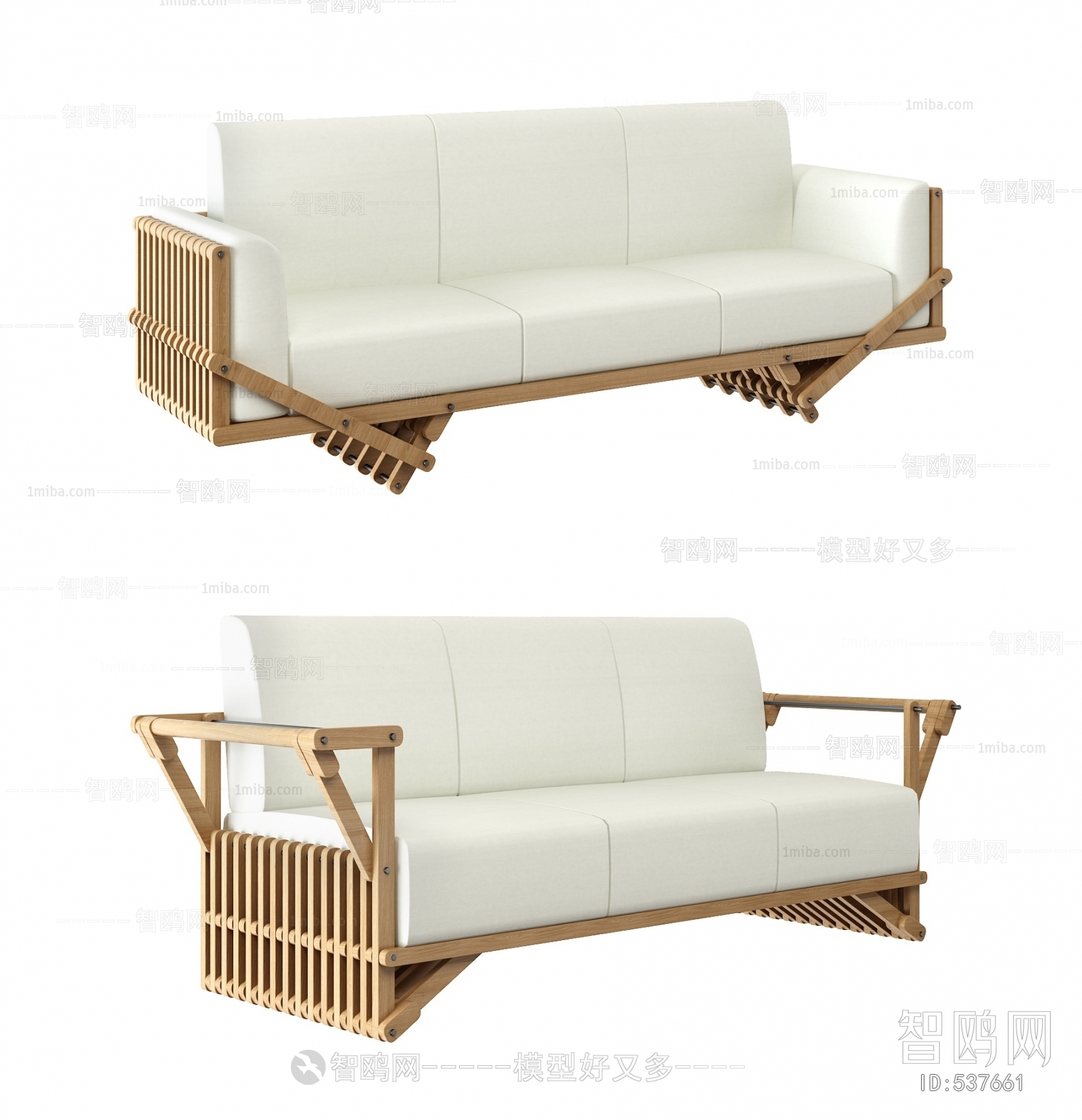 Nordic Style Three-seat Sofa