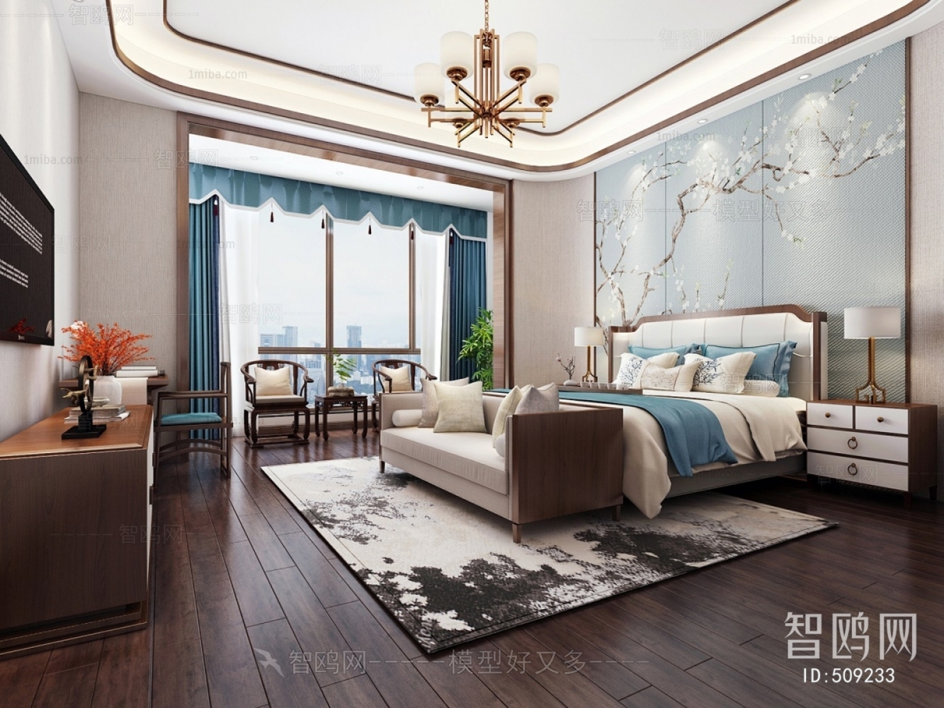 New Chinese Style Bedroom