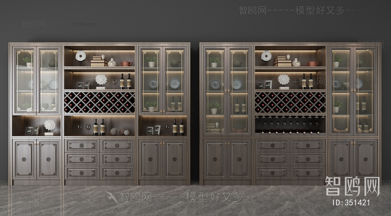 New Chinese Style Wine Cabinet