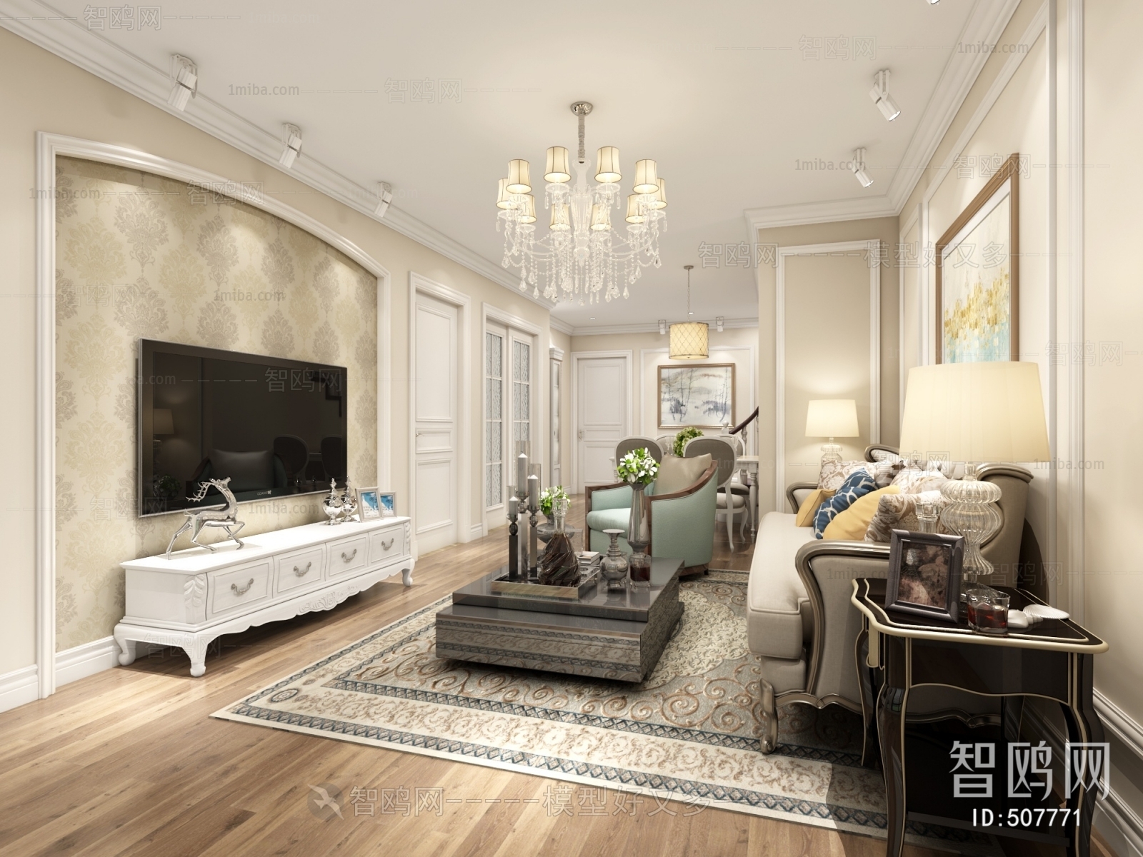 Simple European Style A Living Room