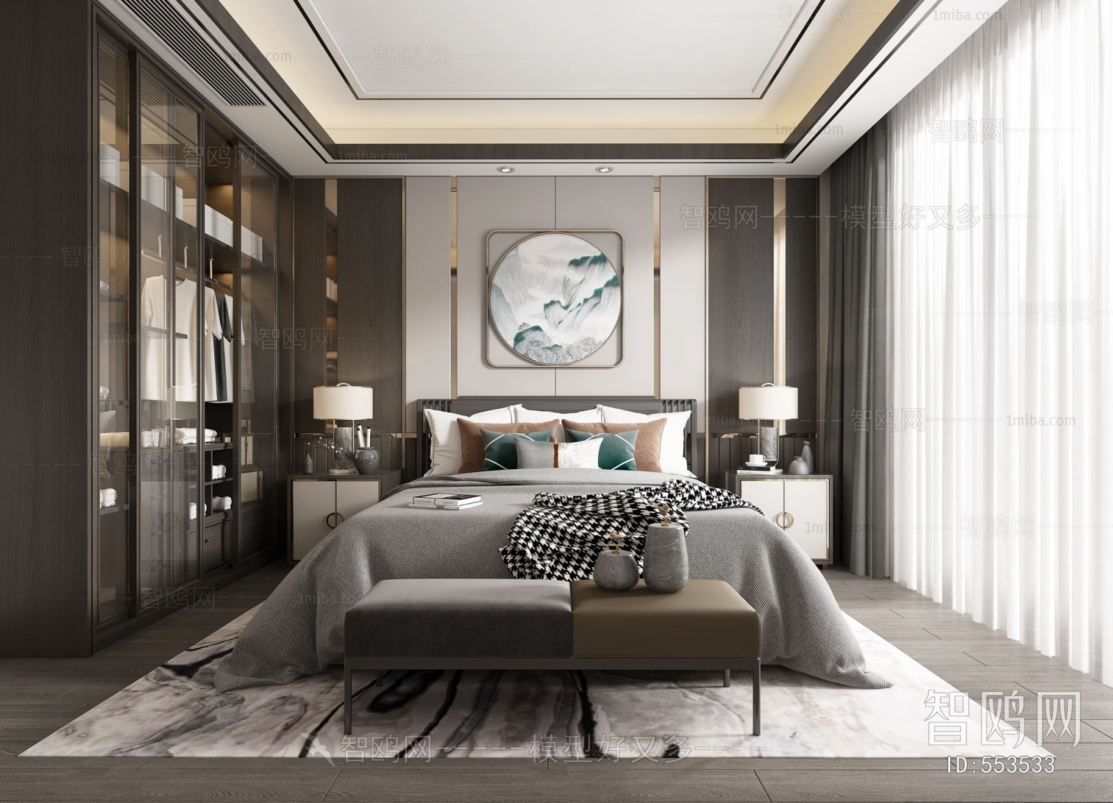 New Chinese Style Bedroom