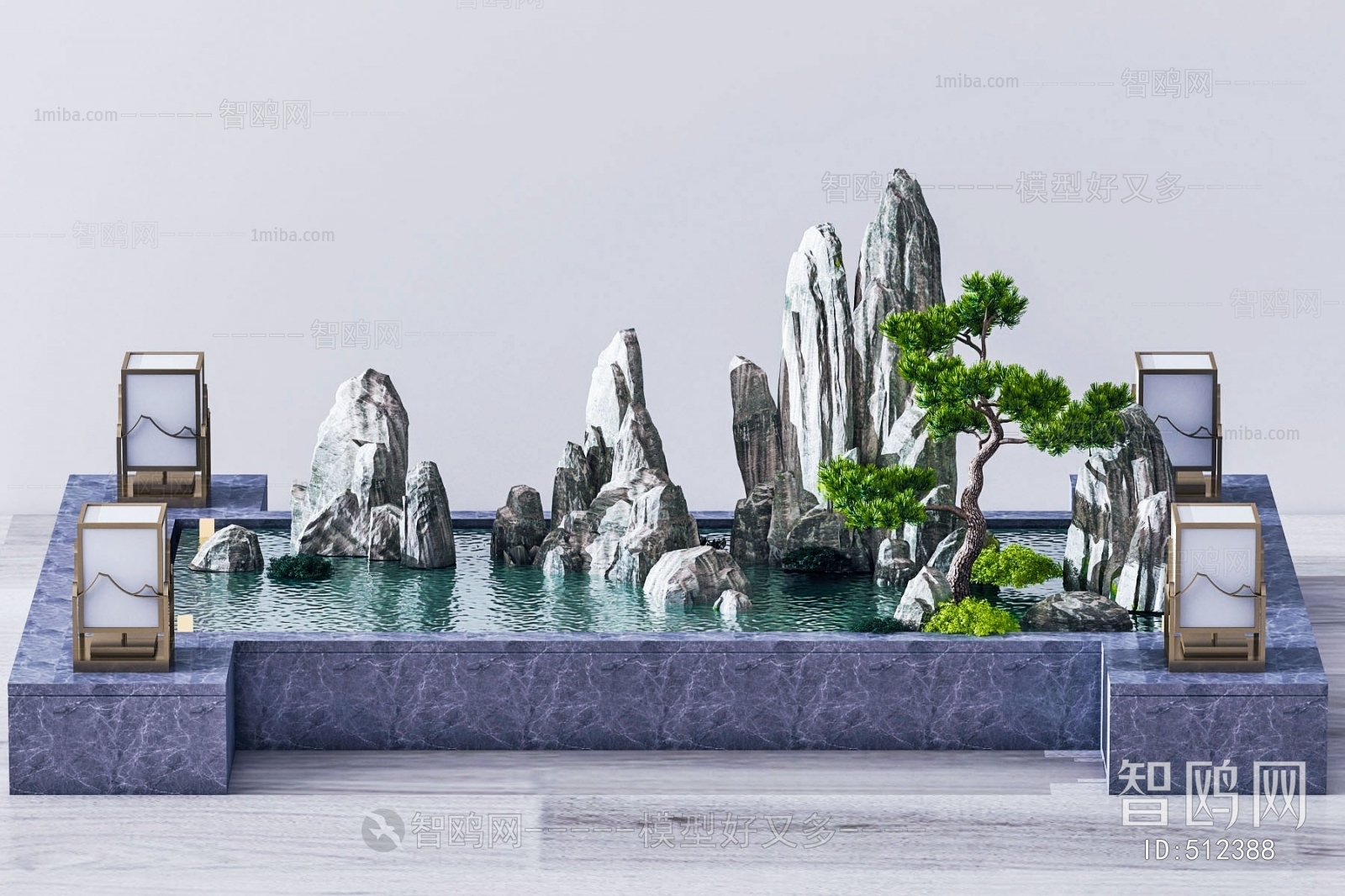 New Chinese Style Garden Landscape