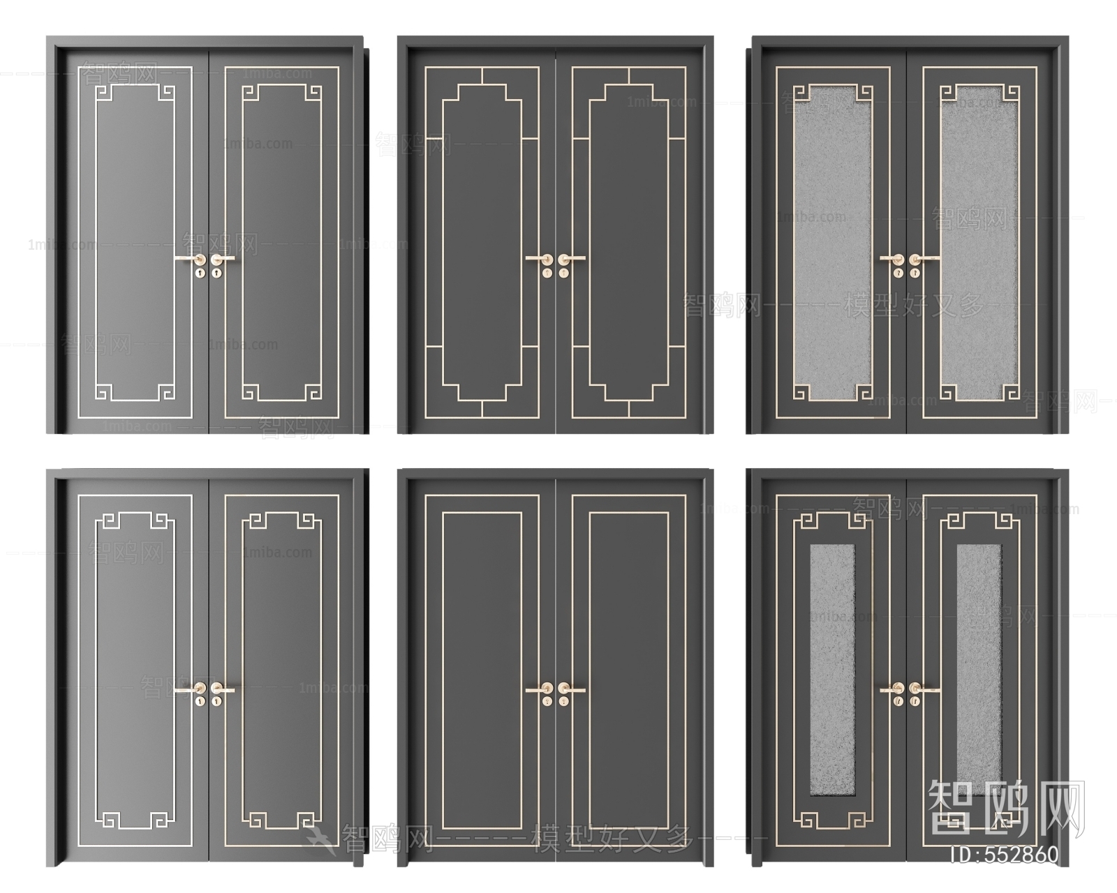 New Chinese Style Double Door