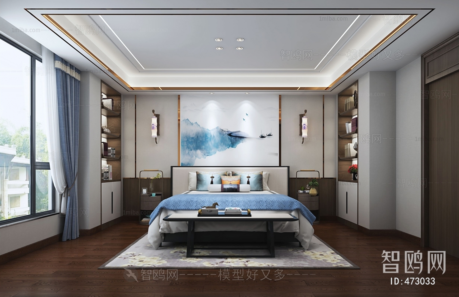 New Chinese Style Bedroom