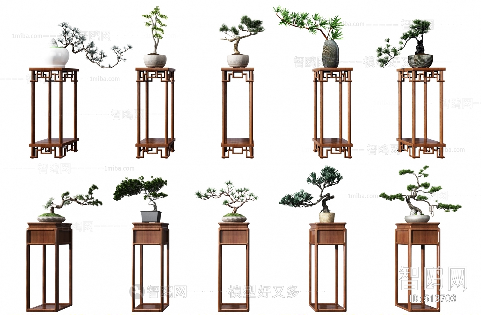 New Chinese Style Flower Shelf