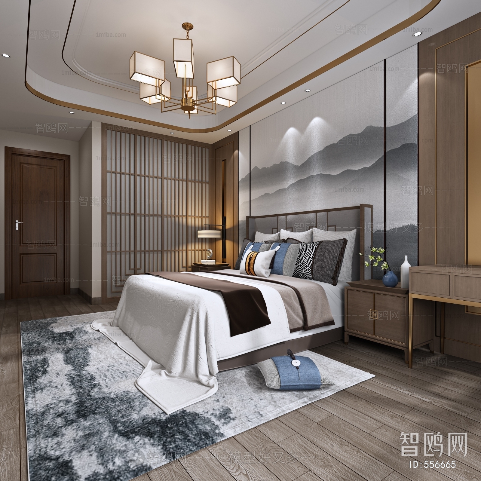 New Chinese Style Bedroom