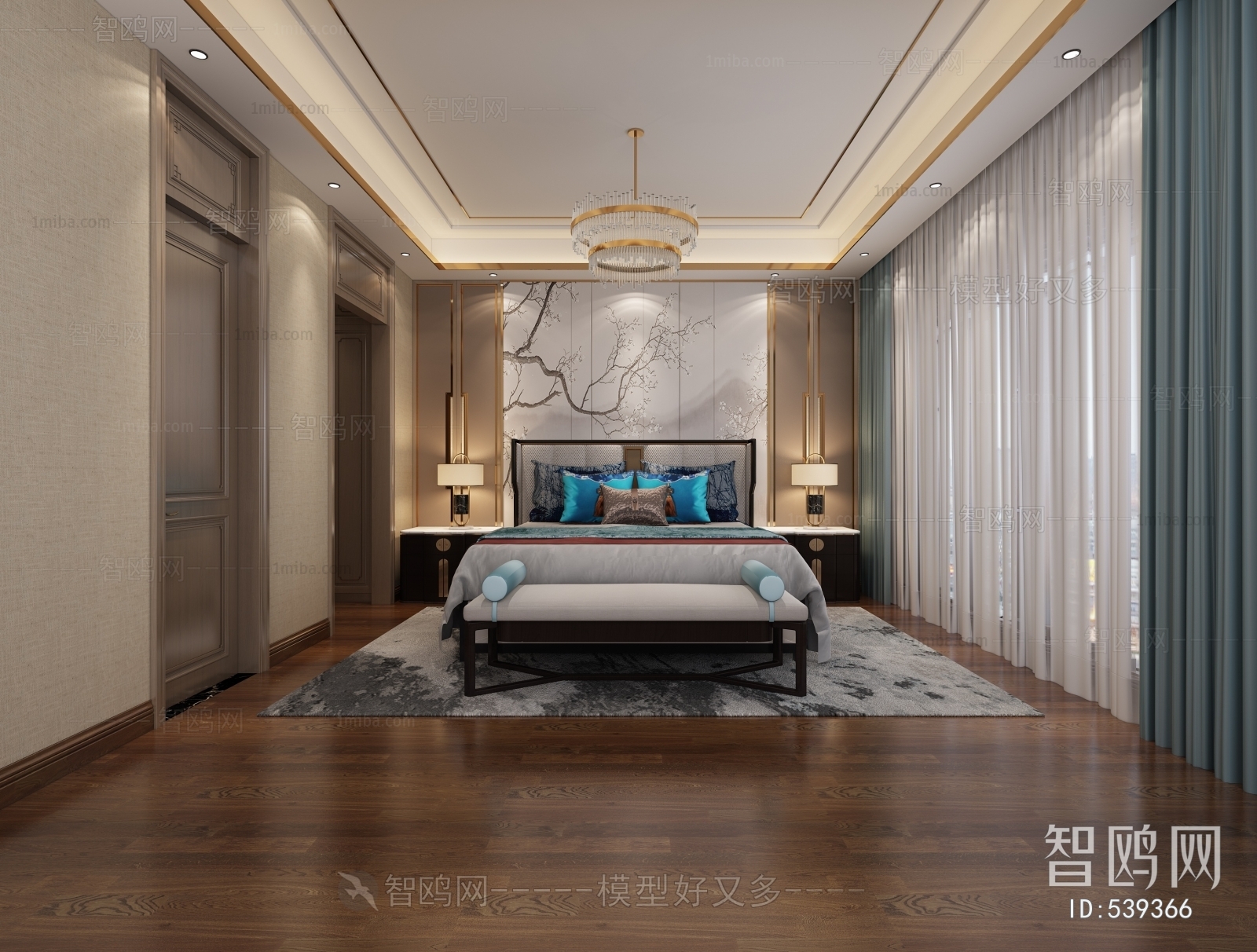 New Chinese Style Bedroom