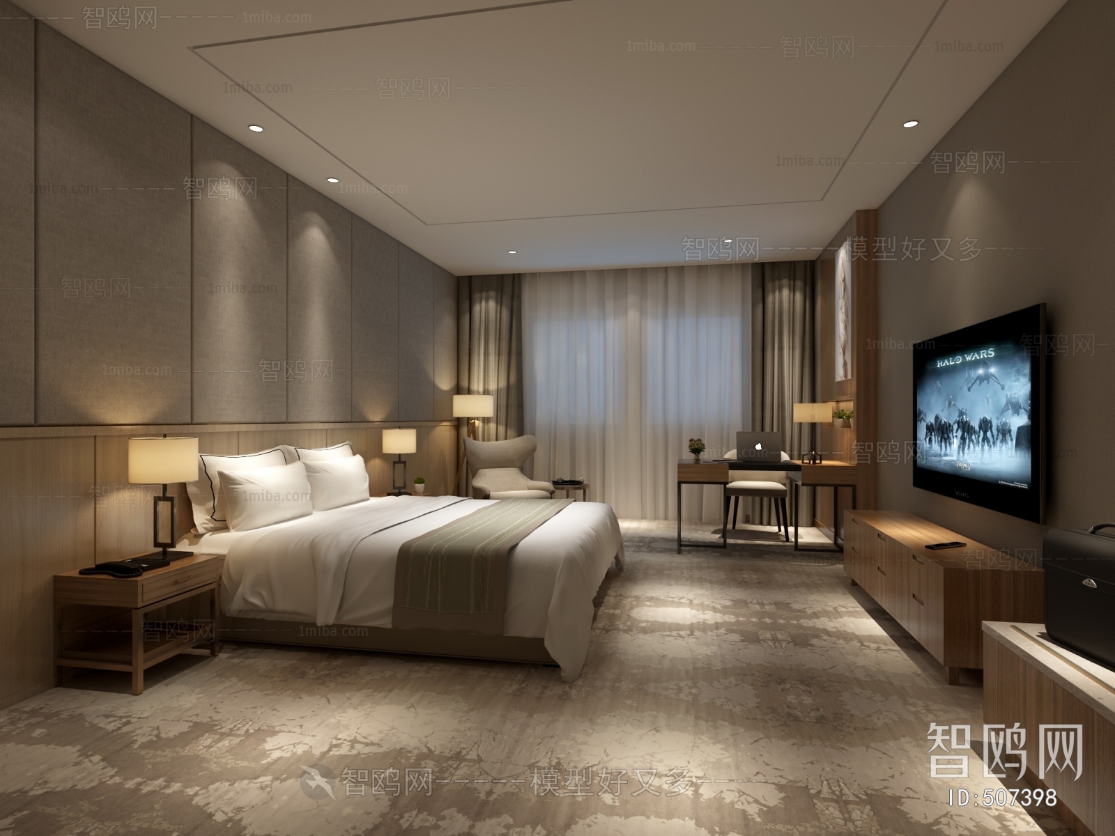 New Chinese Style Bedroom