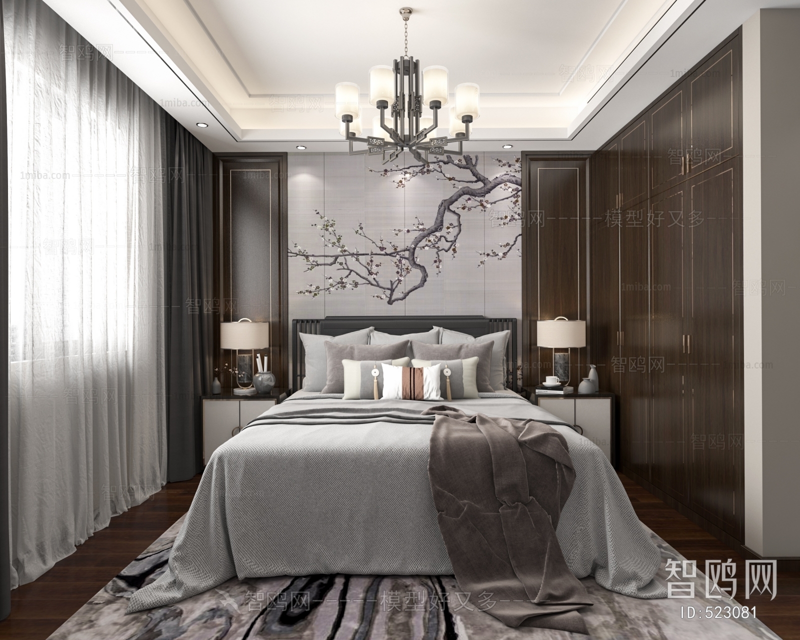 New Chinese Style Bedroom