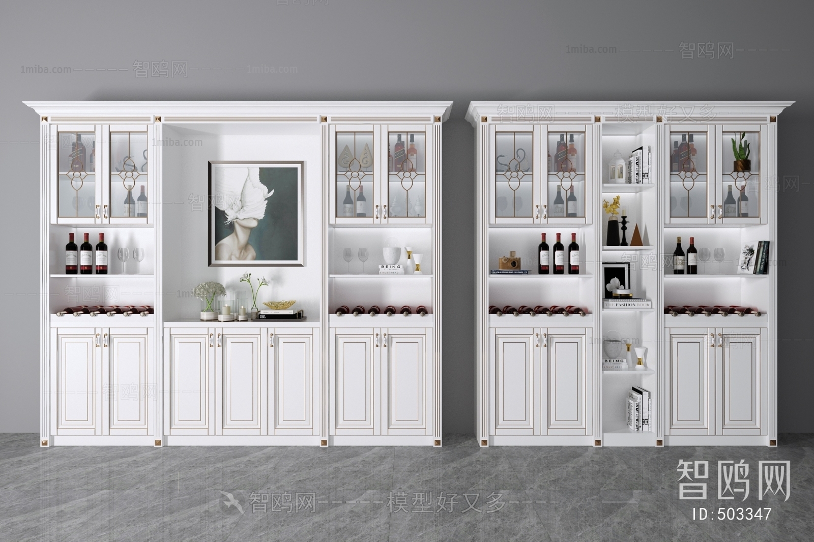 Simple European Style Wine Cabinet