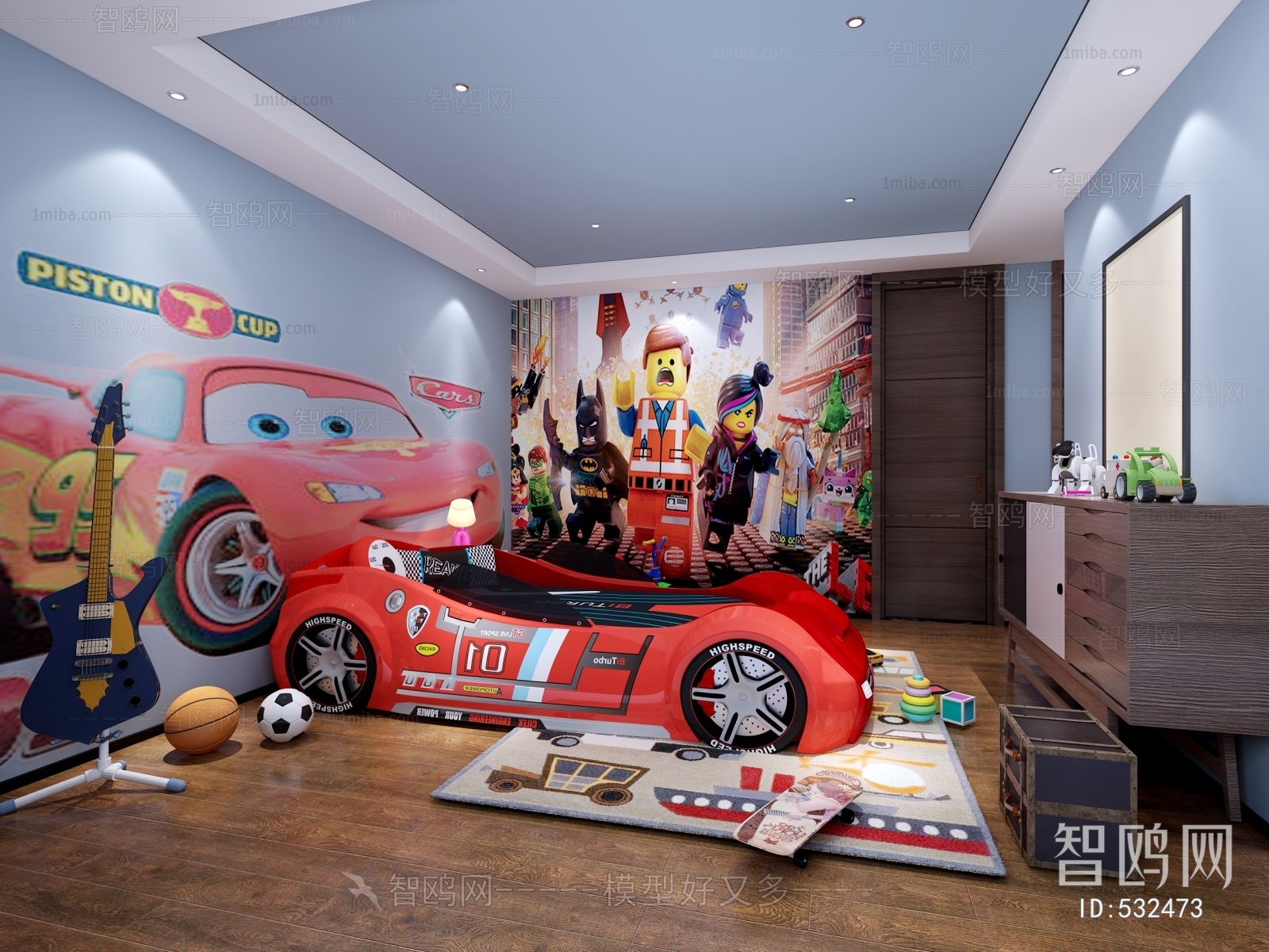 Modern Boy's Room And Son's Room