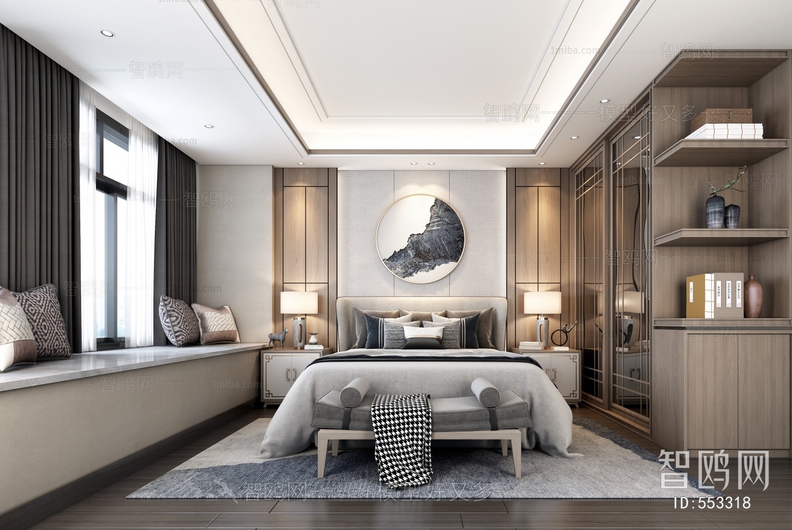 New Chinese Style Bedroom