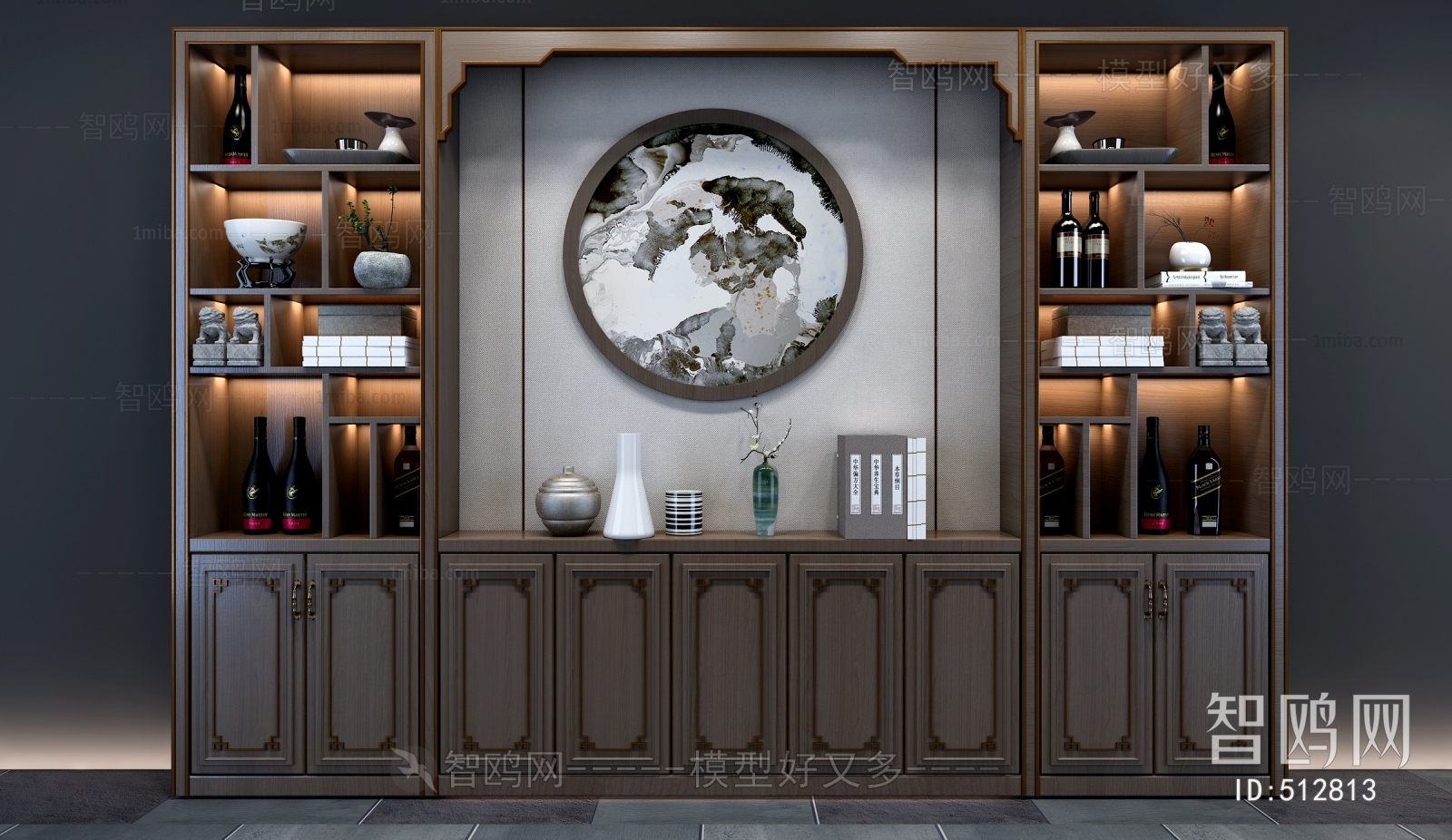 New Chinese Style Wine Cabinet