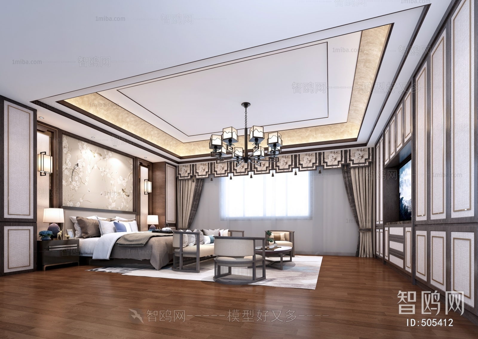 New Chinese Style Bedroom