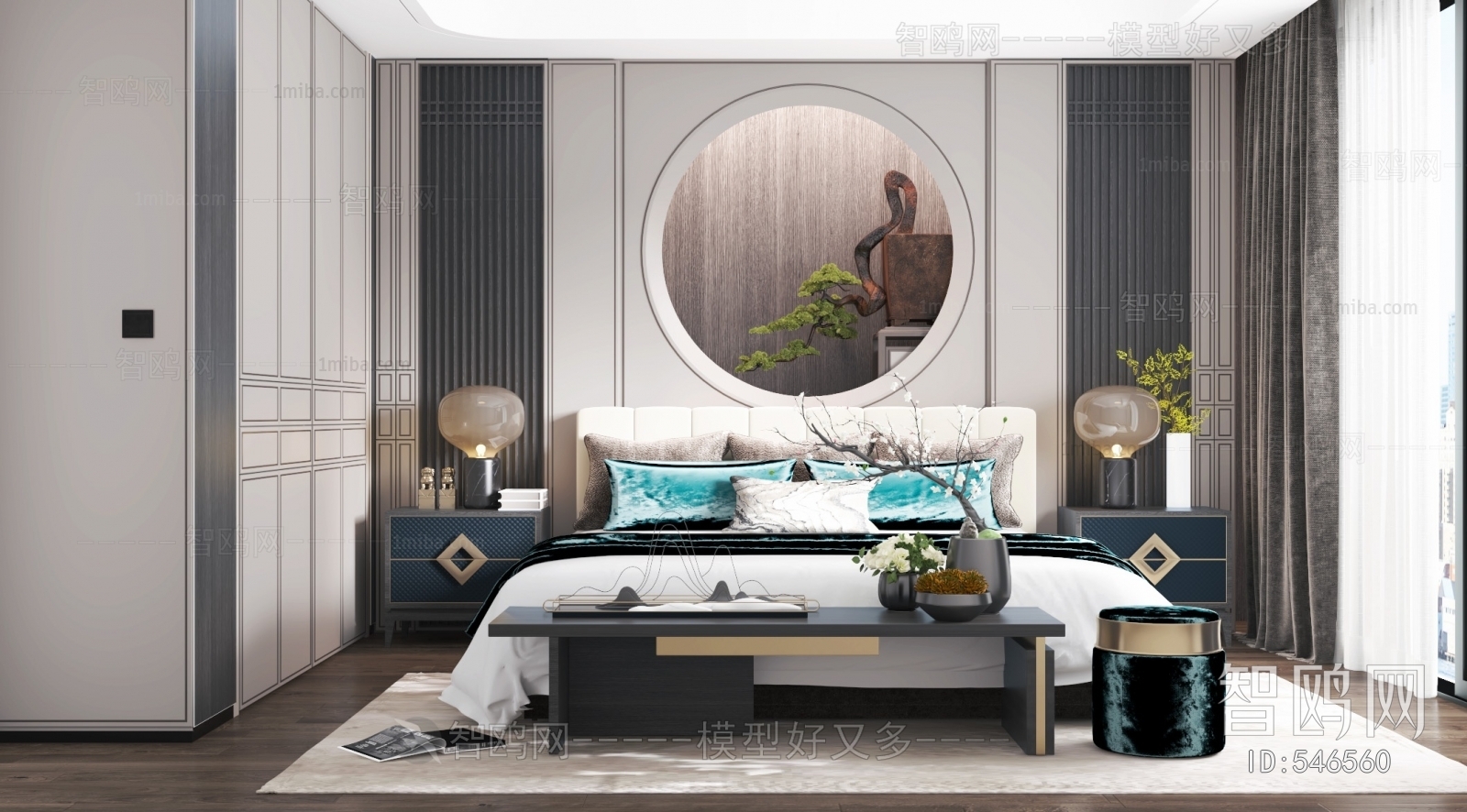 New Chinese Style Bedroom