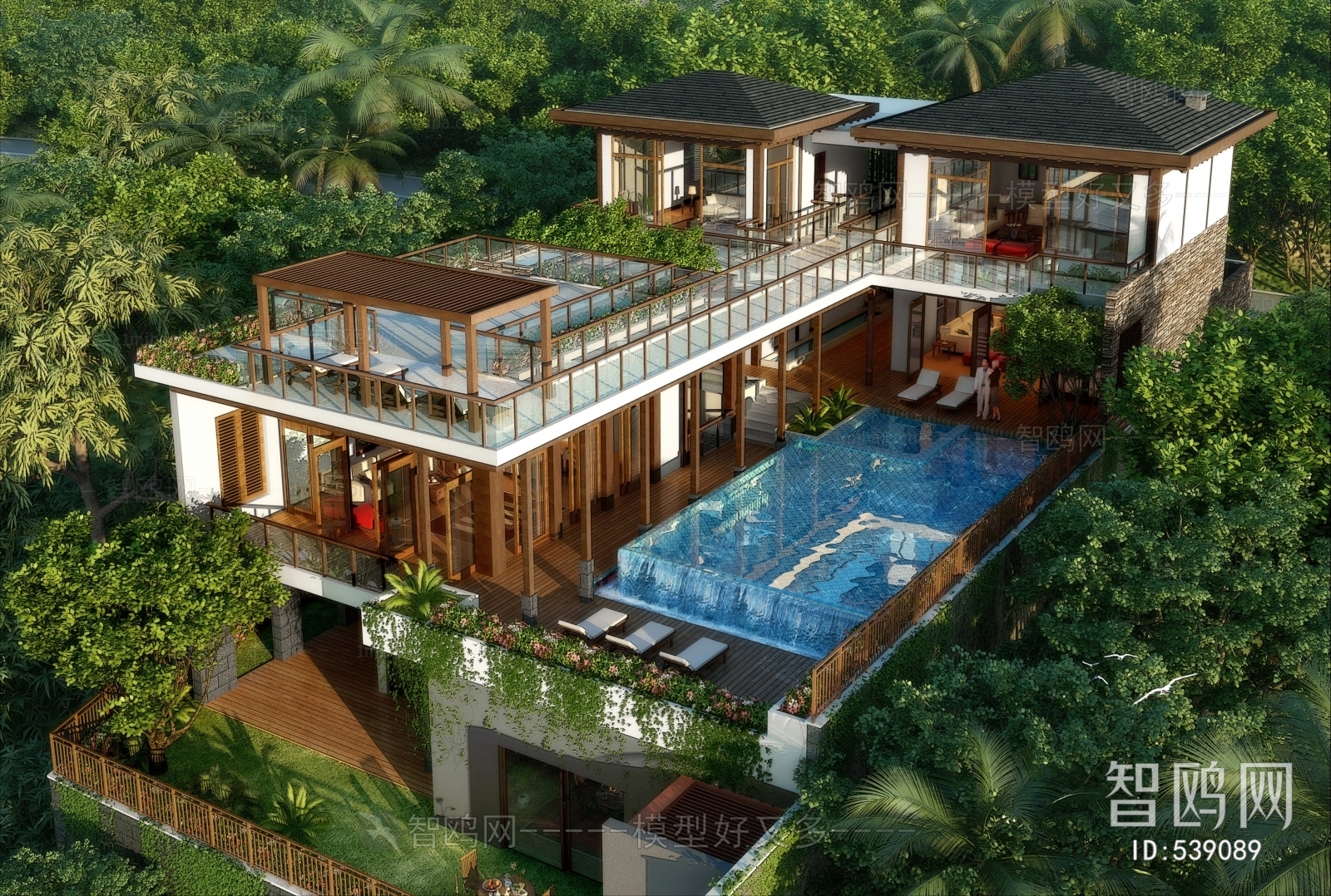 New Chinese Style Villa Appearance