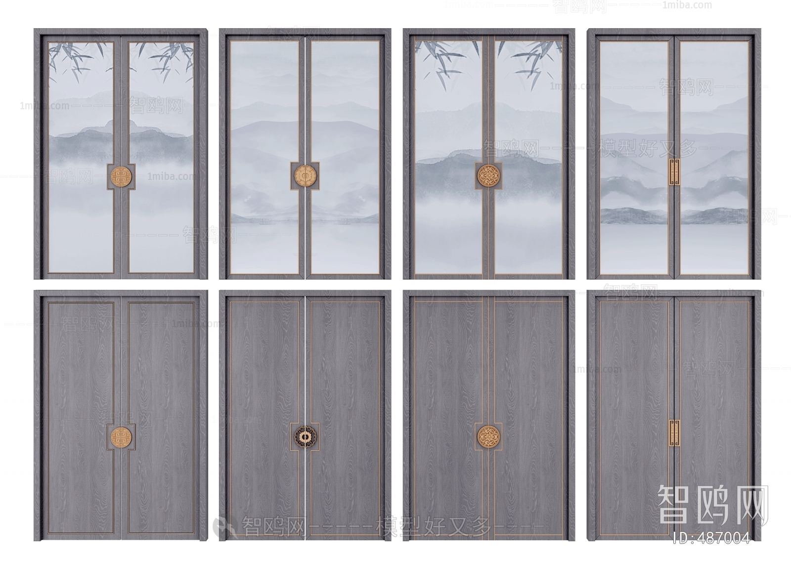 New Chinese Style Sliding Door