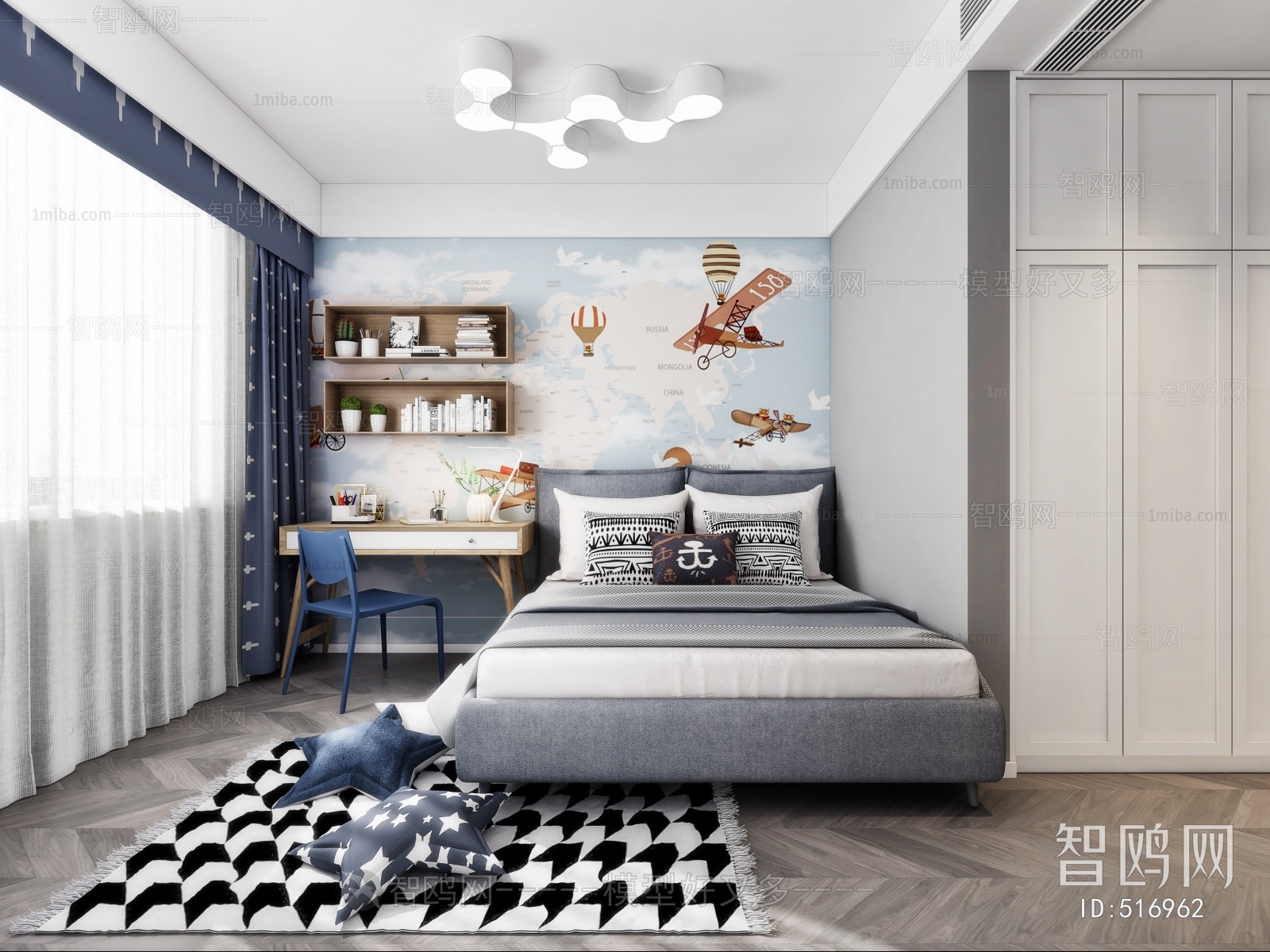 Modern Boy's Room And Son's Room