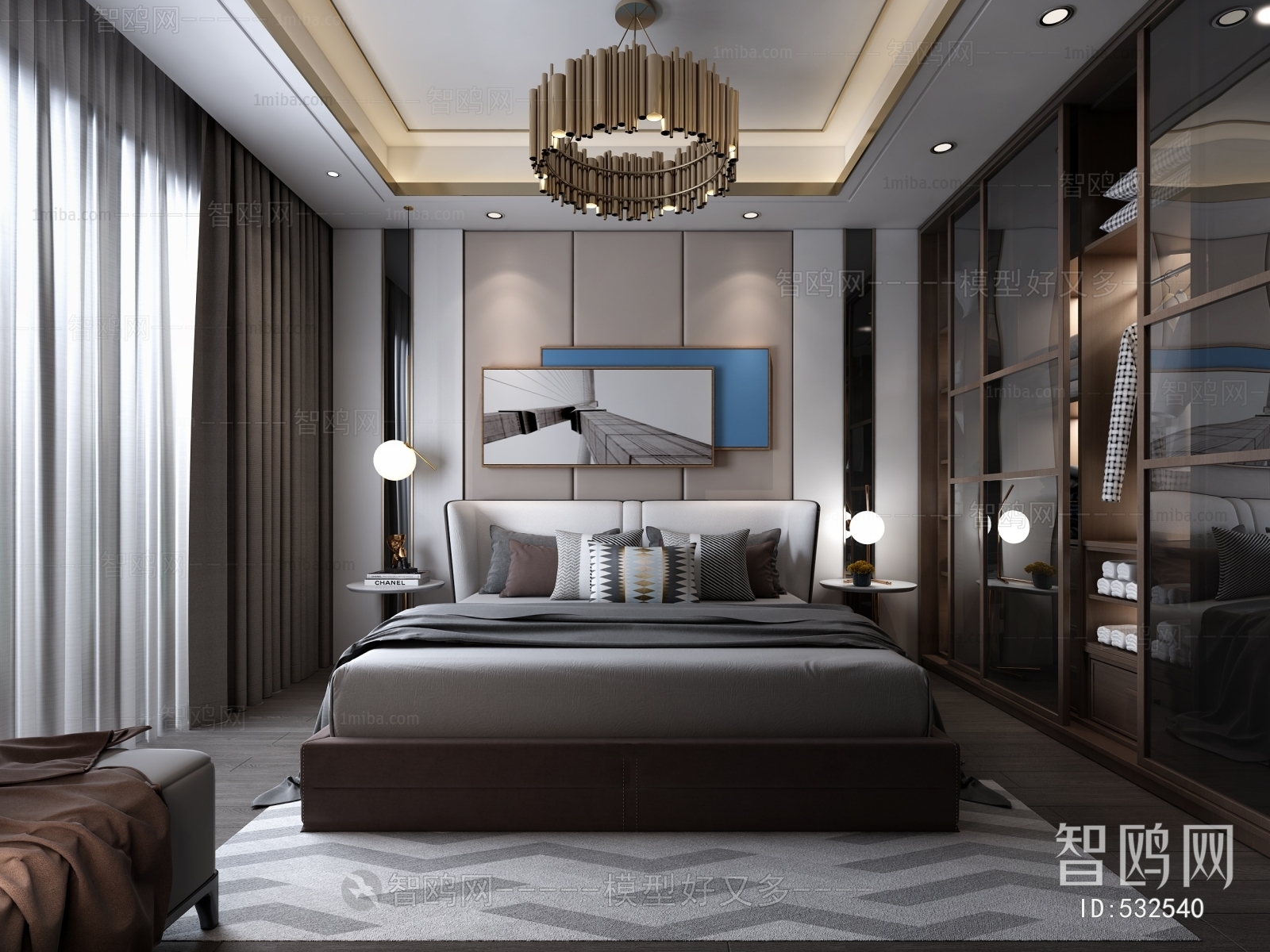 Post Modern Style Bedroom