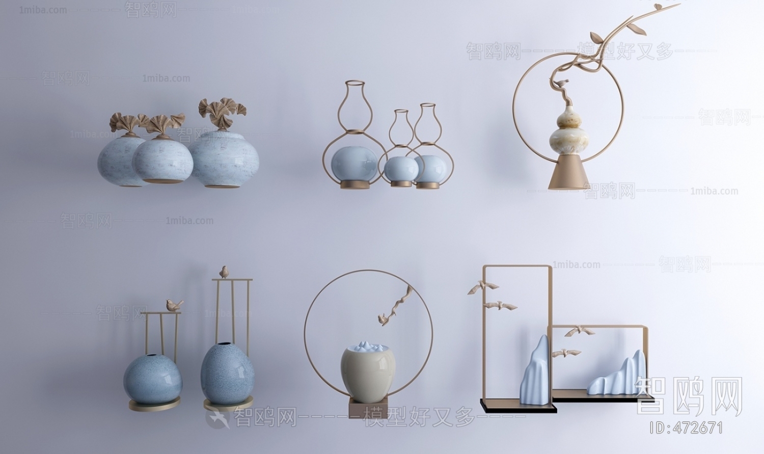 New Chinese Style Decorative Set