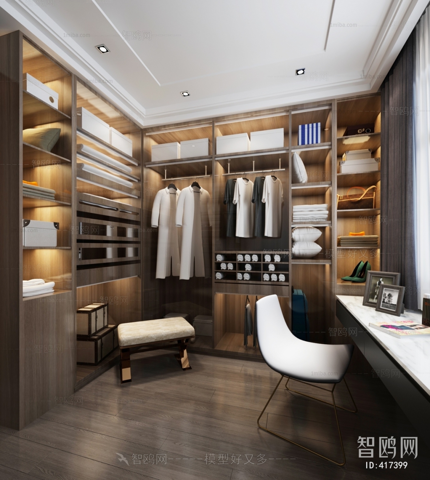 Modern Clothes Storage Area