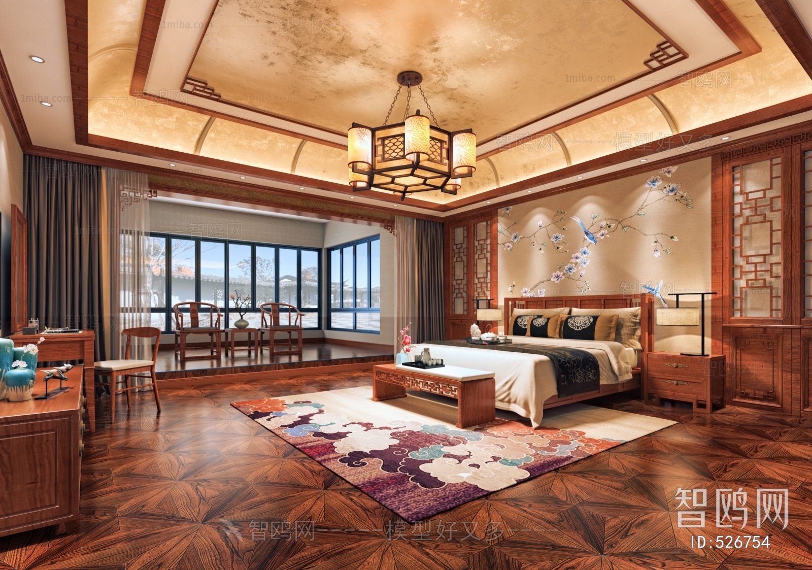 New Chinese Style Bedroom