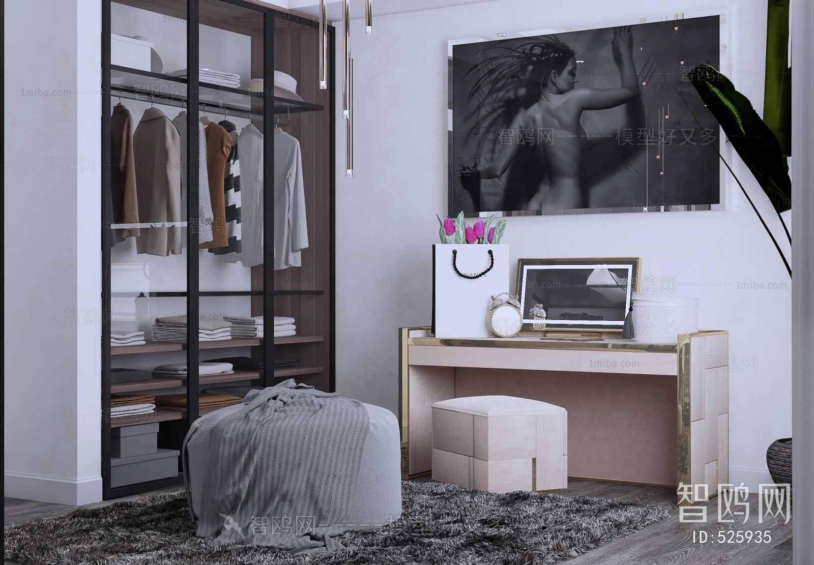 Modern Clothes Storage Area