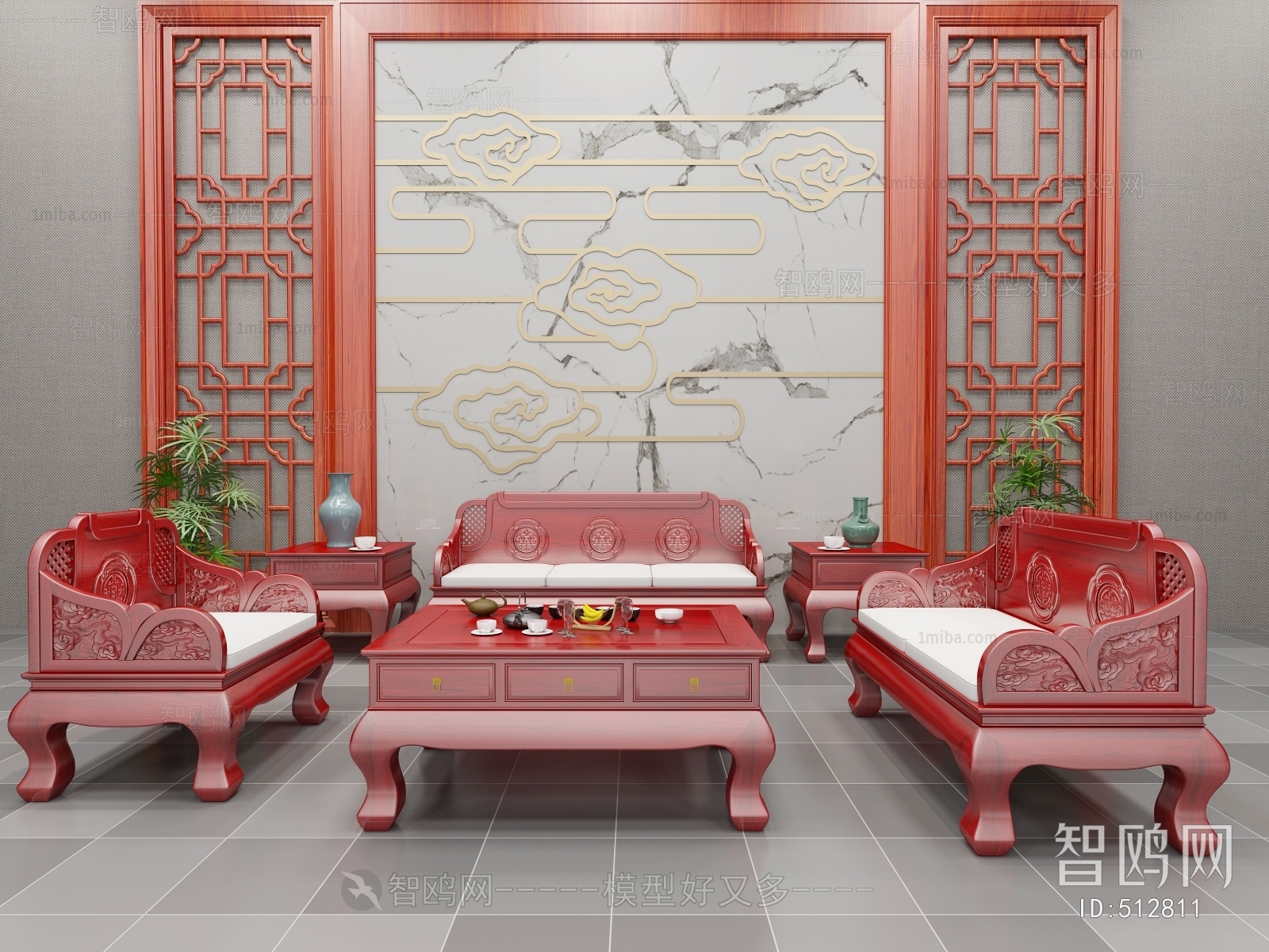 Chinese Style Sofa Combination