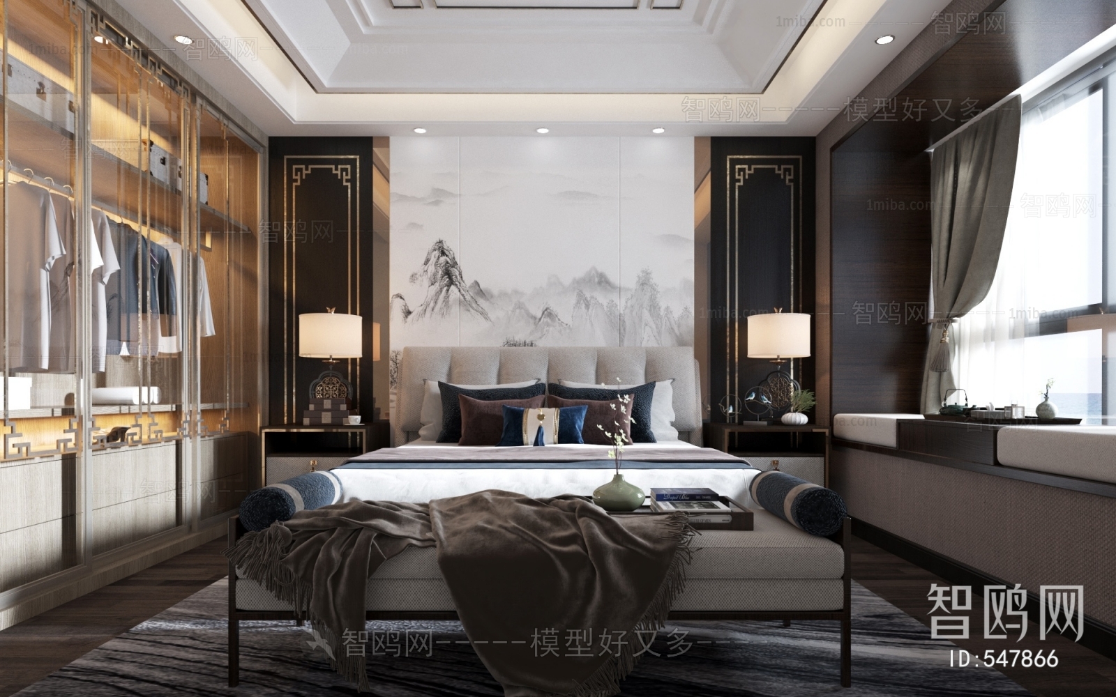 New Chinese Style Bedroom