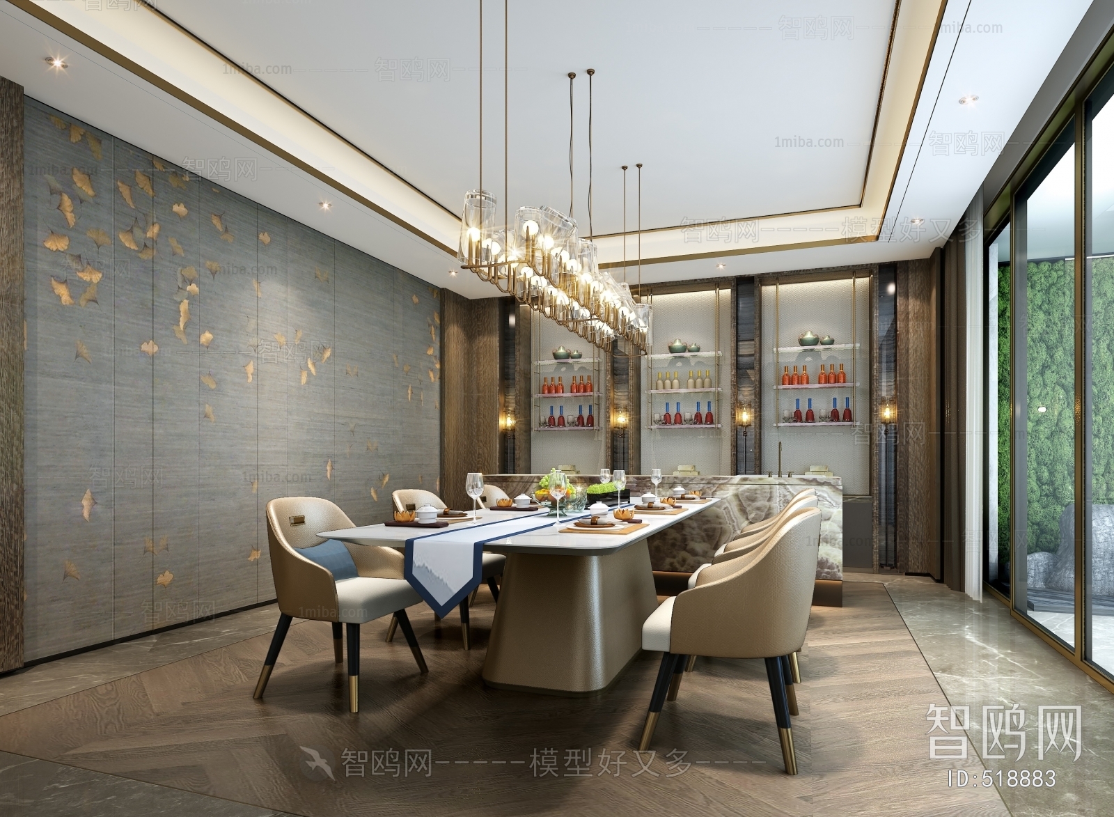 New Chinese Style Dining Room