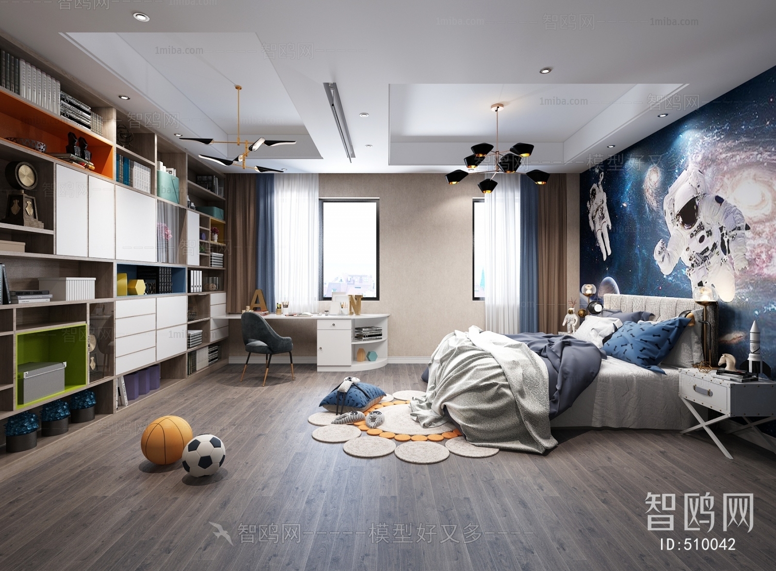 Modern Boy's Room And Son's Room