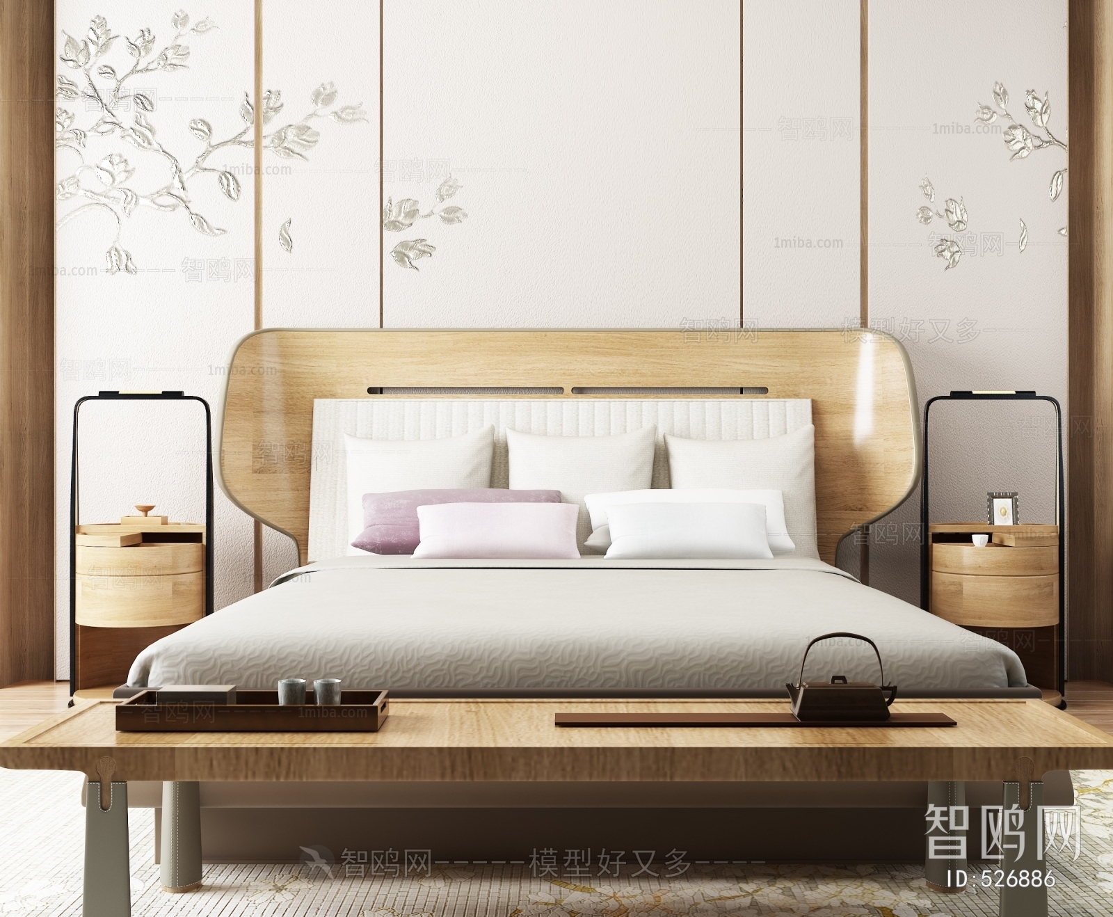 New Chinese Style Double Bed