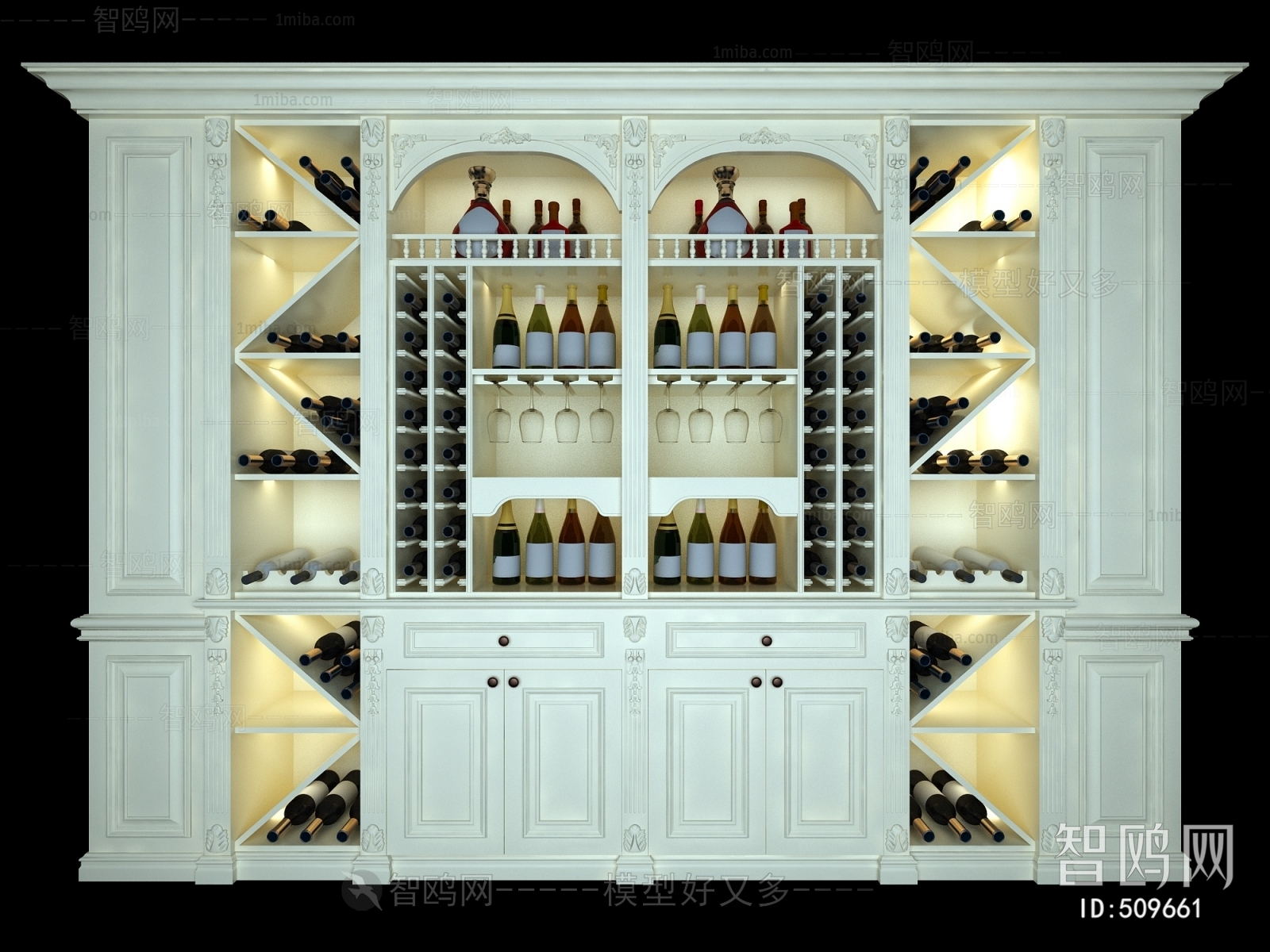 Simple European Style Wine Cabinet