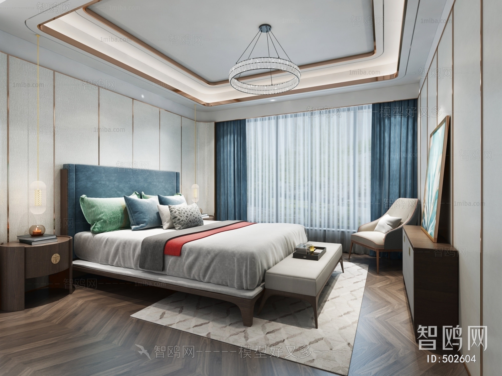 New Chinese Style Bedroom