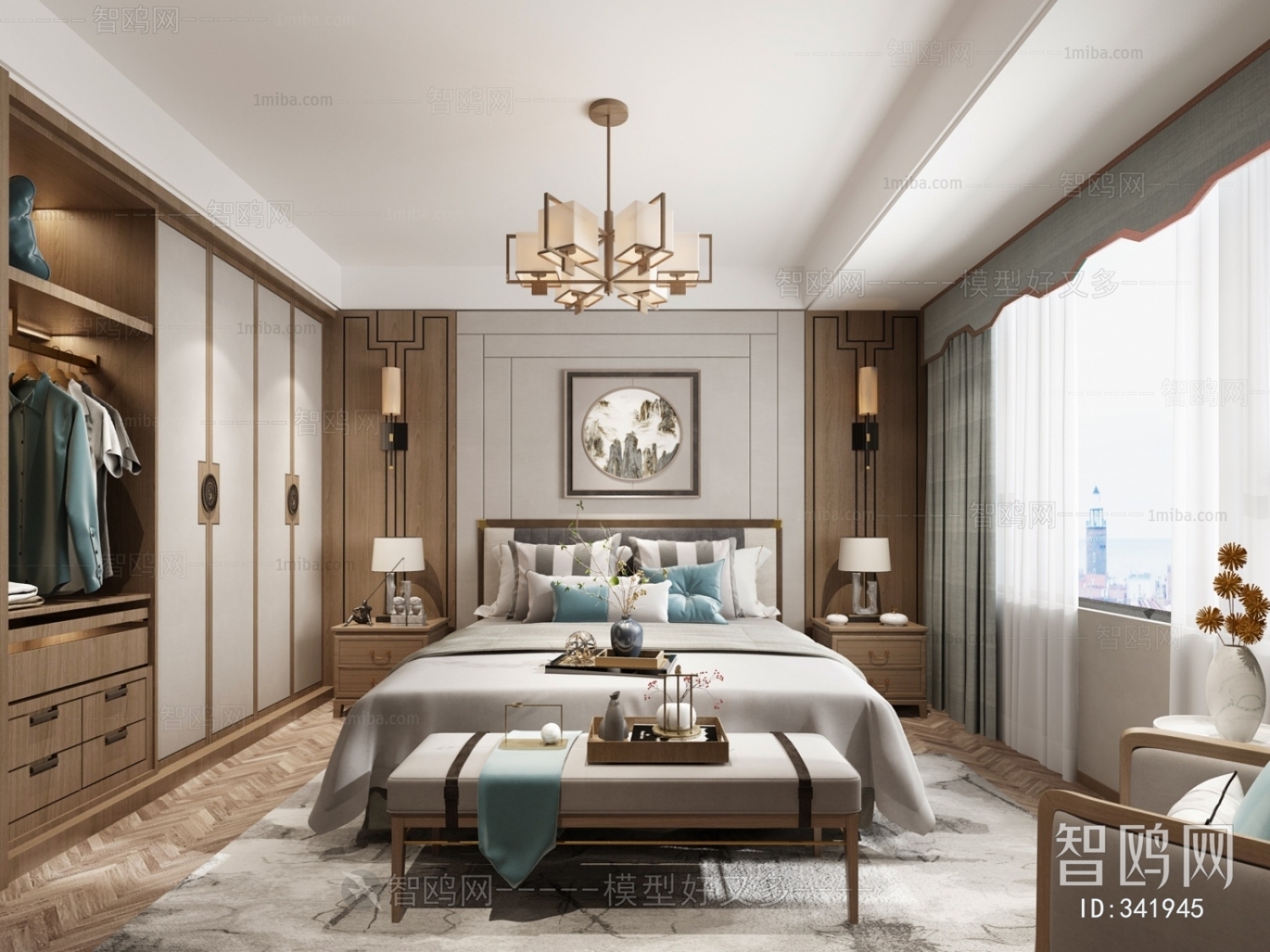 New Chinese Style Bedroom