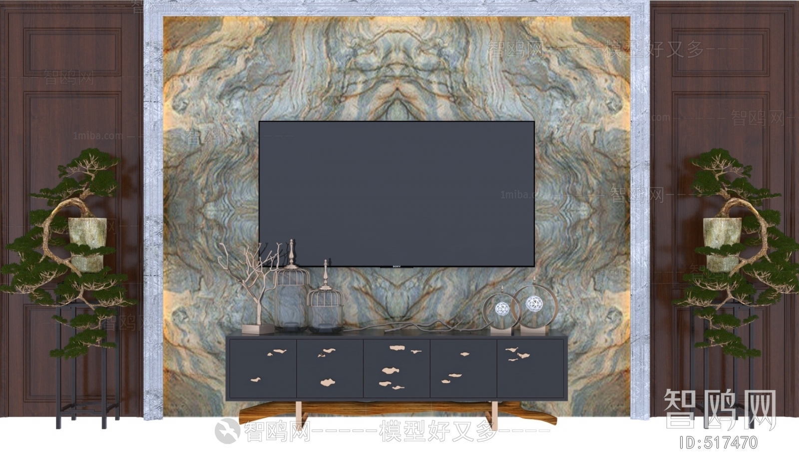 New Chinese Style TV Cabinet