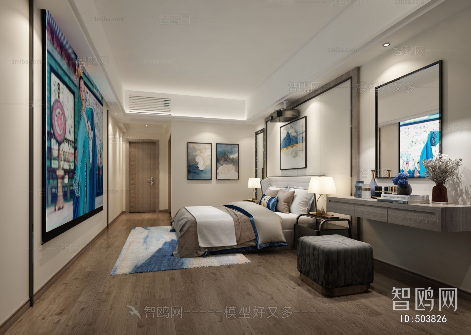 New Chinese Style Bedroom