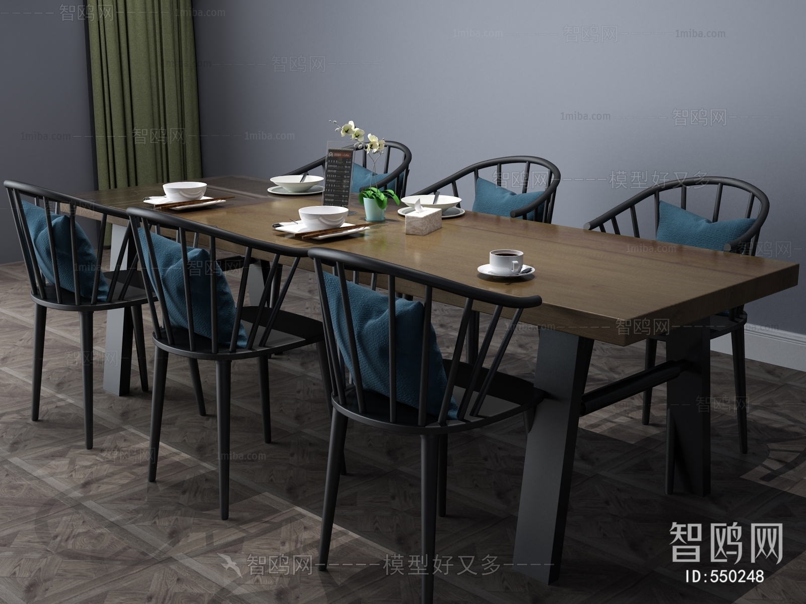 Industrial Style Dining Table And Chairs