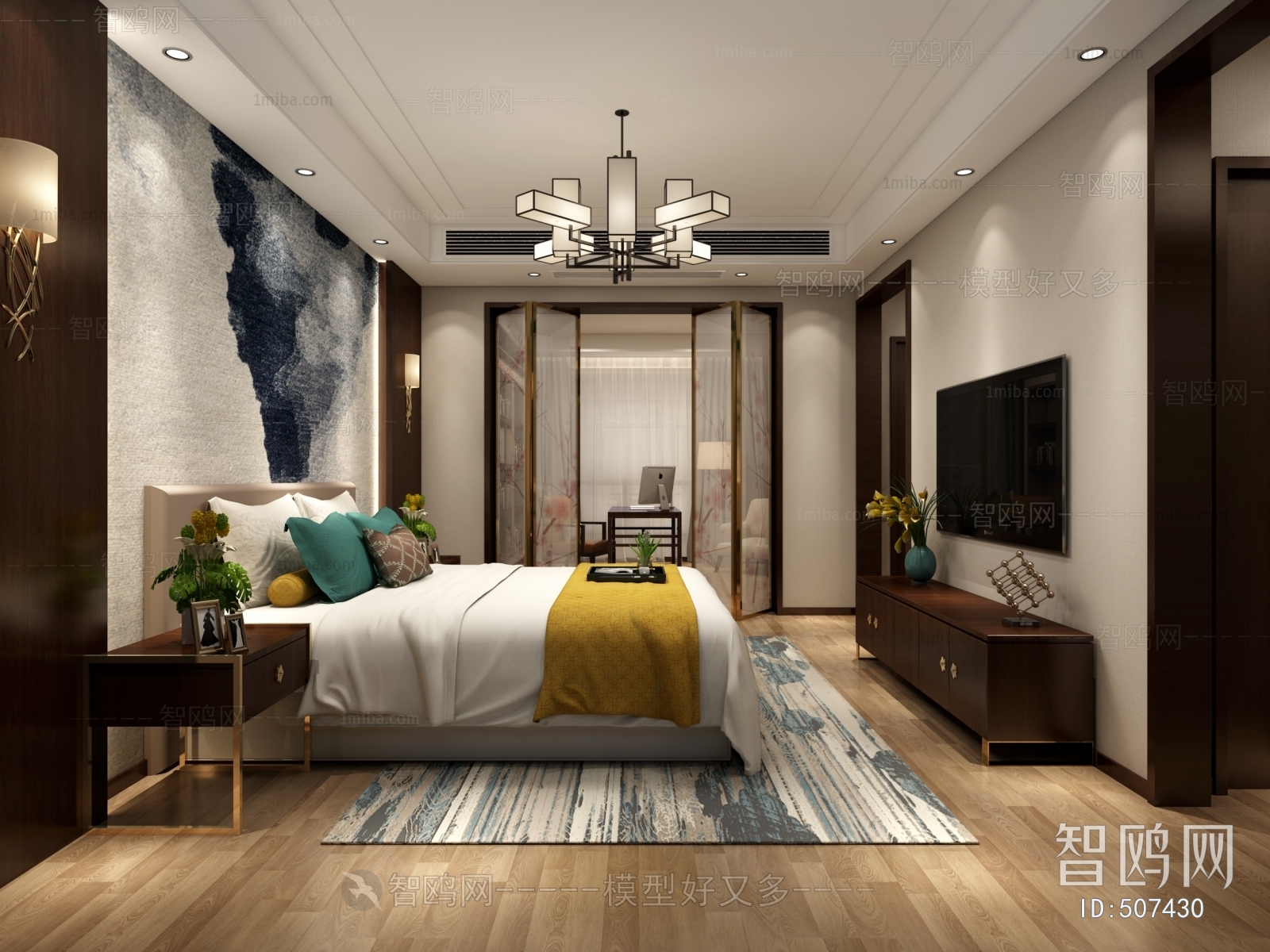 New Chinese Style Bedroom
