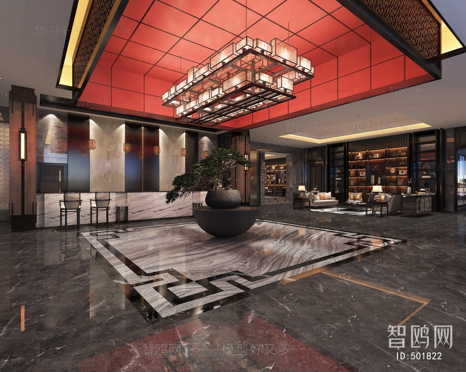 New Chinese Style Lobby Hall