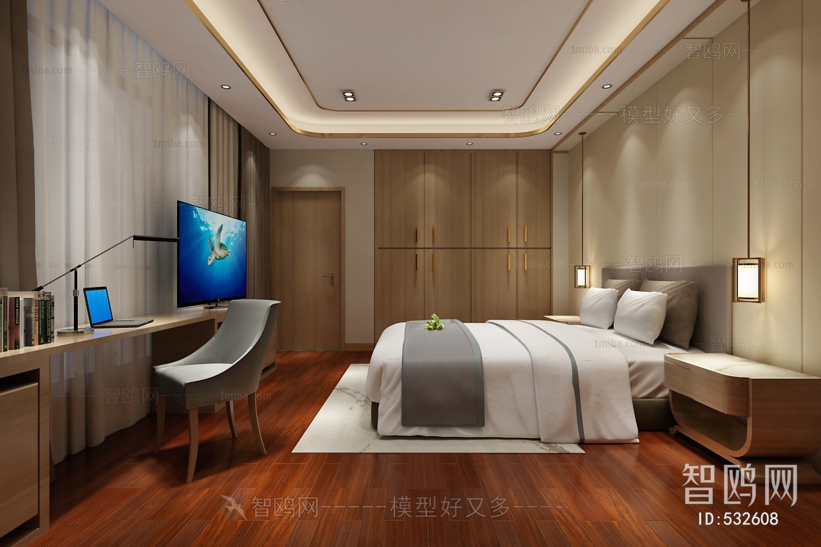 New Chinese Style Bedroom