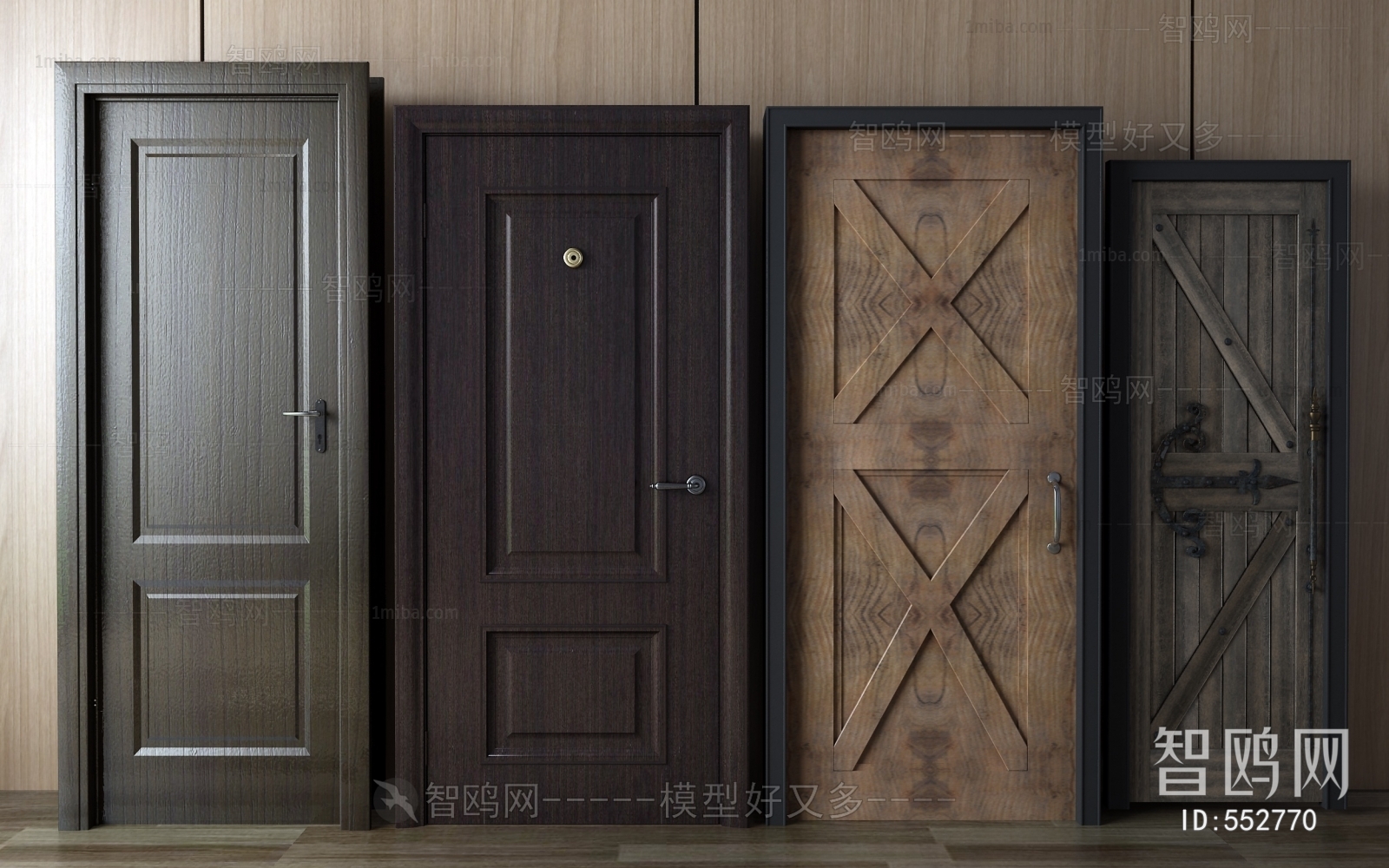 Modern Solid Wood Door