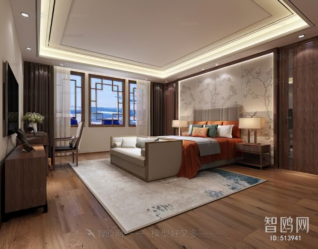 New Chinese Style Bedroom