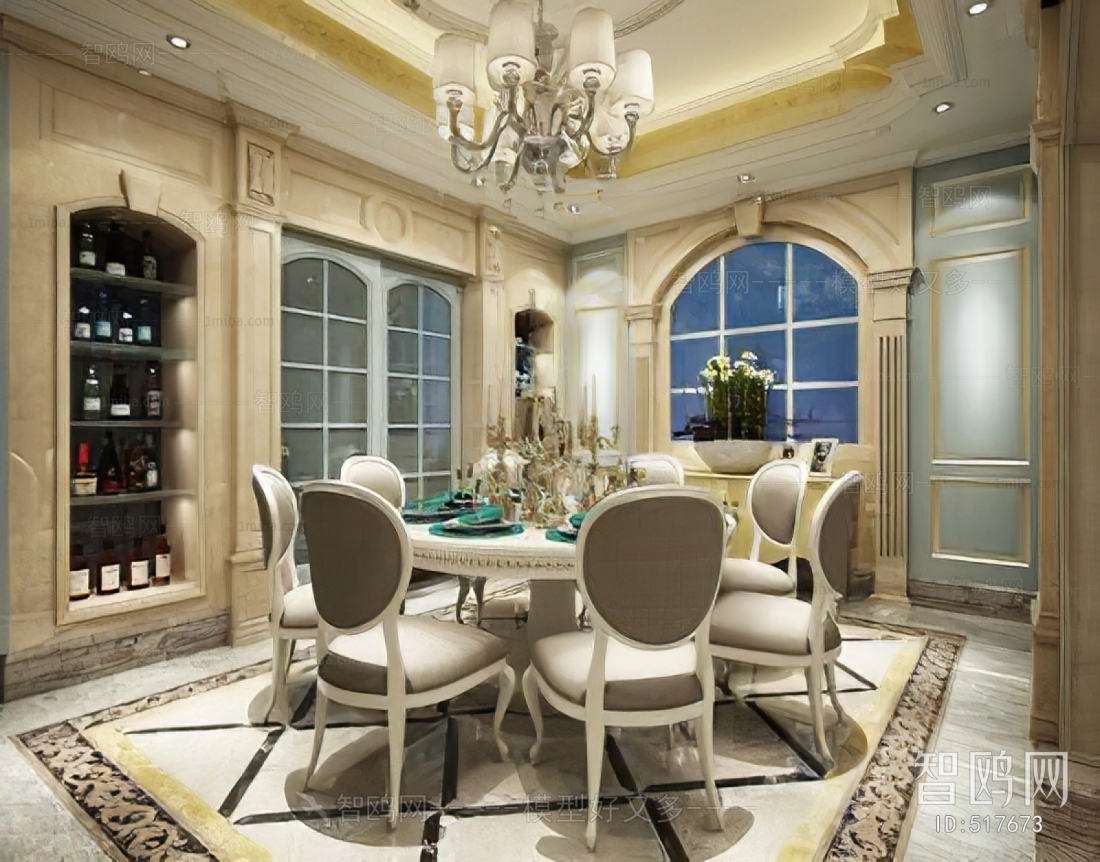 Simple European Style Dining Room