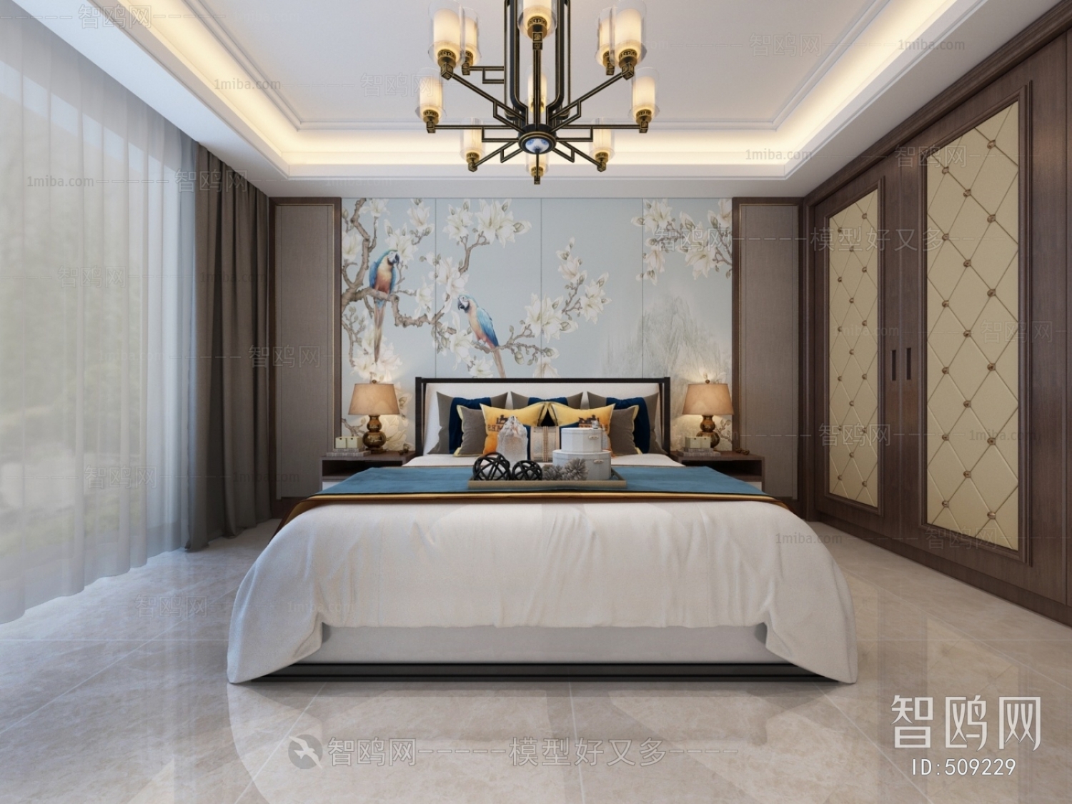 New Chinese Style Bedroom